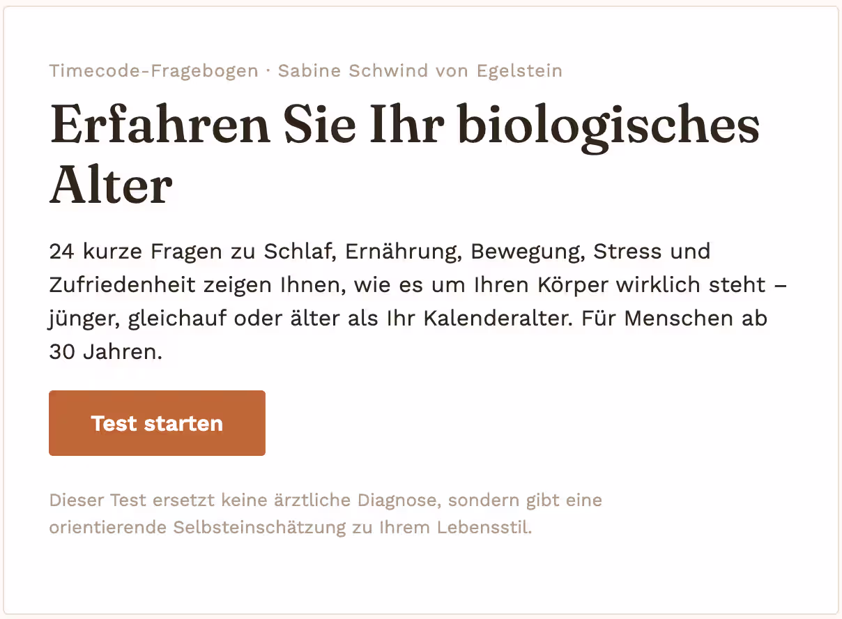 Test Biologisches Alter